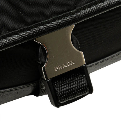 Prada Saffiano Trimmed Tessuto Belt Bag