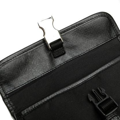 Prada Saffiano Trimmed Tessuto Belt Bag