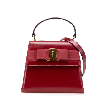 Ferragamo Leather Vara Bow Satchel