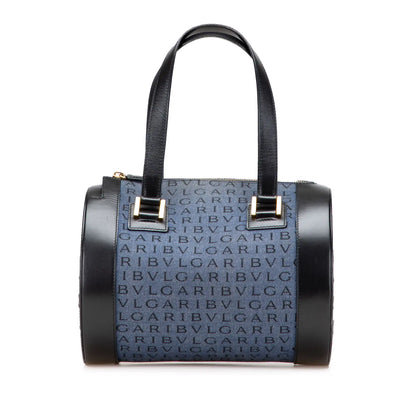 Bvlgari Logomania Denim Cylinder Handbag