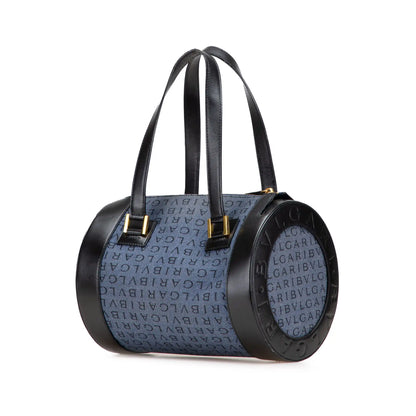 Bvlgari Logomania Denim Cylinder Handbag