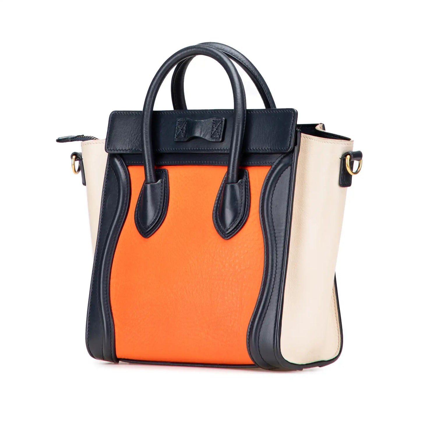 Celine Nano Tricolor Leather Luggage Tote