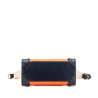 Celine Nano Tricolor Leather Luggage Tote