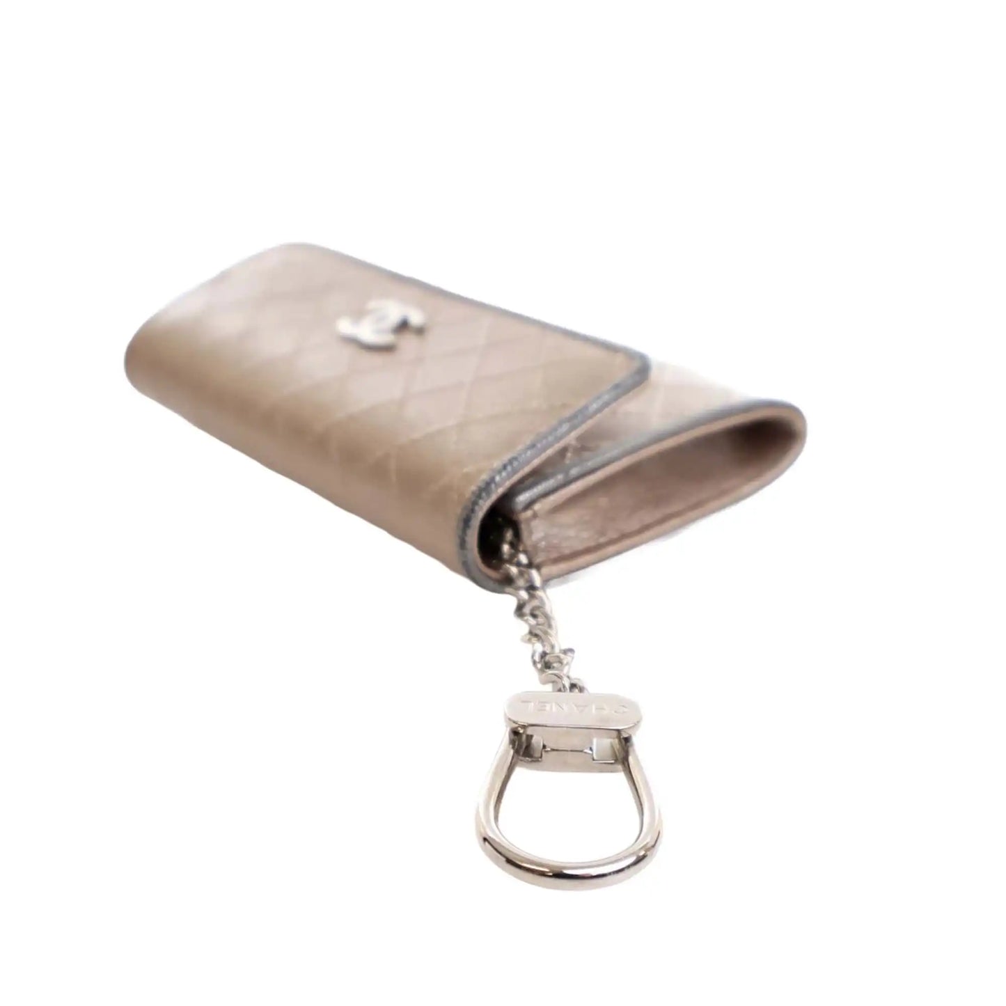 Chanel Metallic Calfskin Diamond Stitch Card Holder