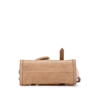 Burberry Embossed Supernova Check Coated Canvas Satchel