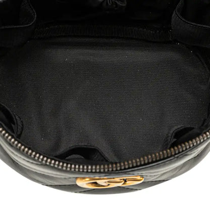Gucci Mini GG Marmont Round Leather Vanity Bag