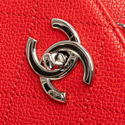 Chanel CC Quilted Caviar Drawstring Backpack