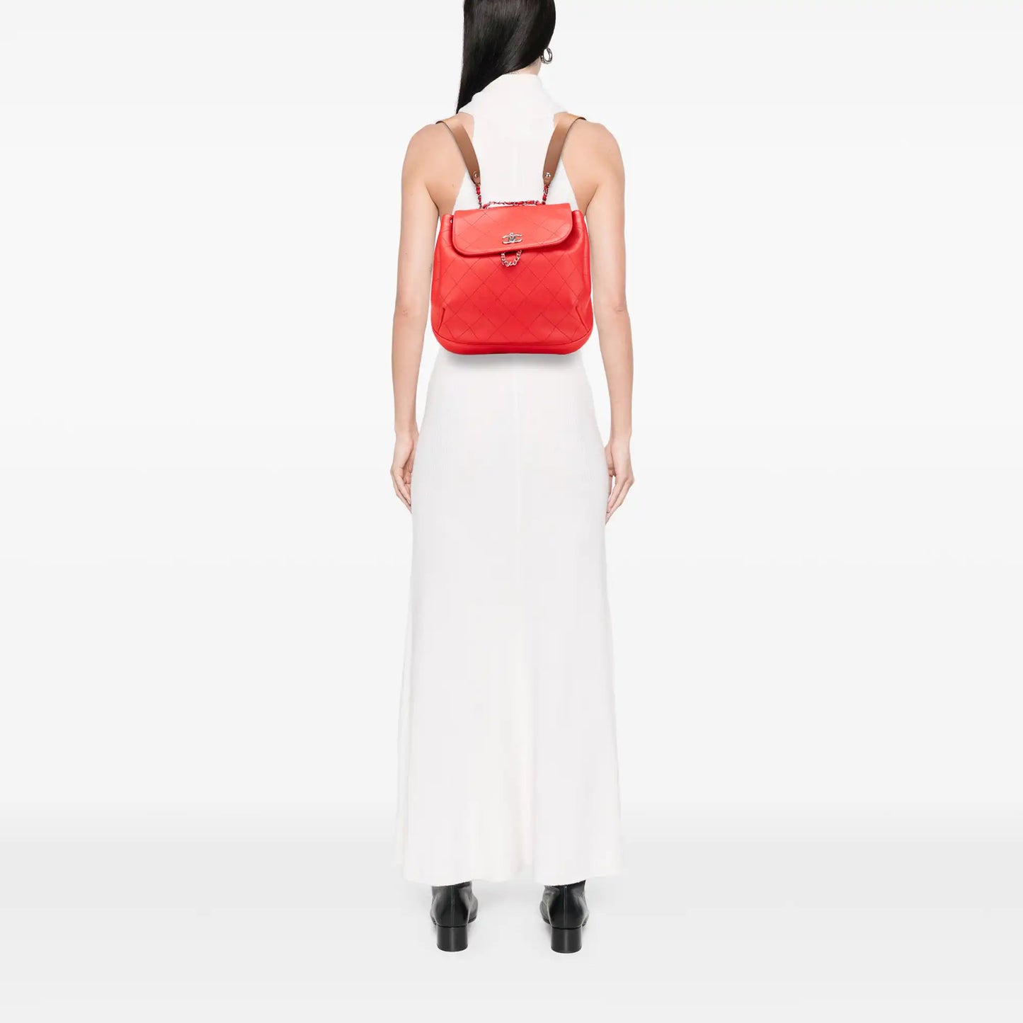 Chanel CC Quilted Caviar Drawstring Backpack