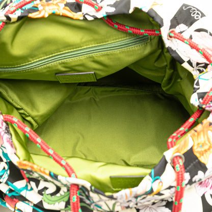 Gucci The North Face Floral Multicolor Nylon and Leather Backpack