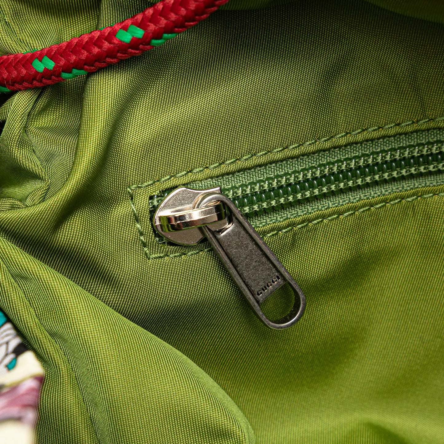Gucci The North Face Floral Multicolor Nylon and Leather Backpack