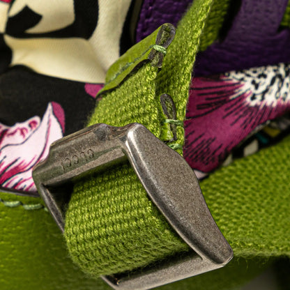 Gucci The North Face Floral Multicolor Nylon and Leather Backpack