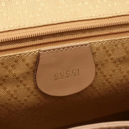 Gucci Leather Bamboo Drawstring Backpack