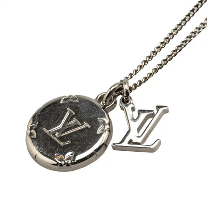 Louis Vuitton Silver Plated Monogram Charms Necklace