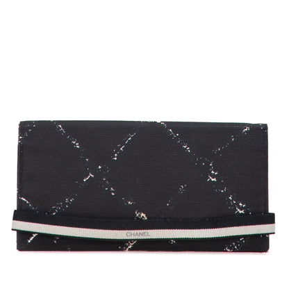 Chanel Old Travel Line Nylon Bifold Long Wallet