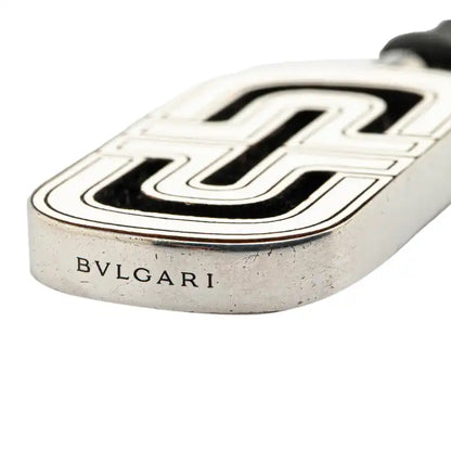 Bvlgari Sterling Silver Resin Parentesi Pendant Cord Necklace