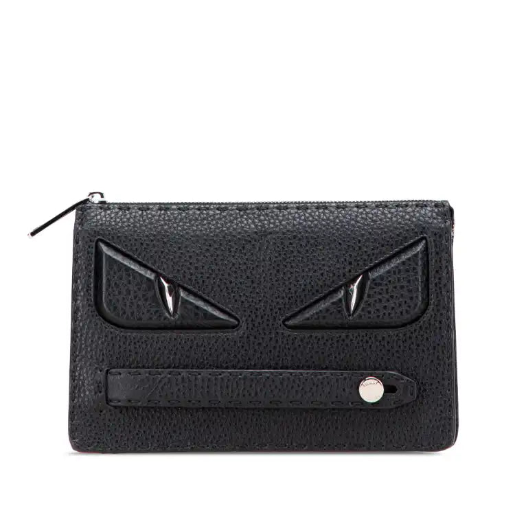 Fendi Leather Selleria Monster Clutch