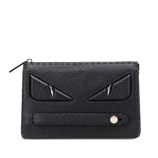Fendi Leather Selleria Monster Clutch