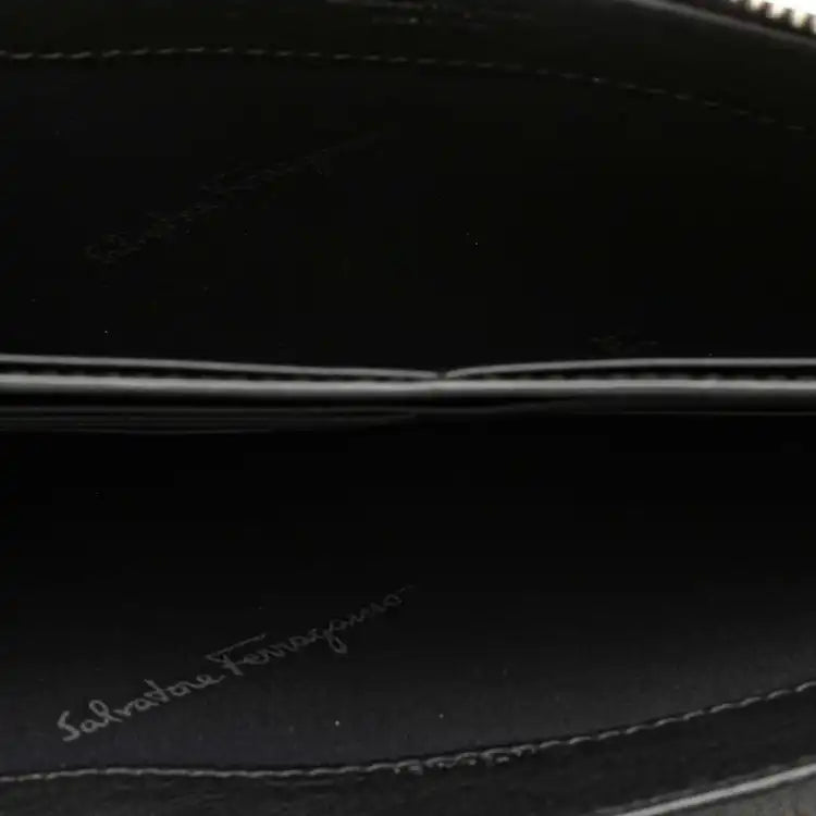 Ferragamo Leather Logo Clutch