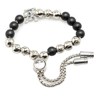 Louis Vuitton Silver Monogram Beads Bracelet