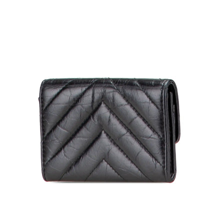 Chanel Reissue Chevron Quilted Aged Calfskin Card Holder Wallet