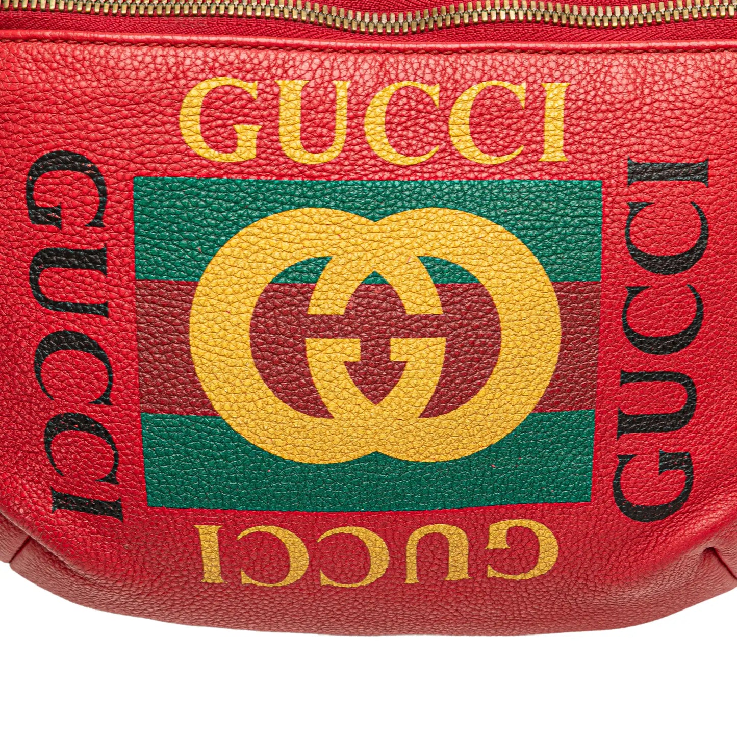 Gucci Grained Calfskin Logo Belt Bag