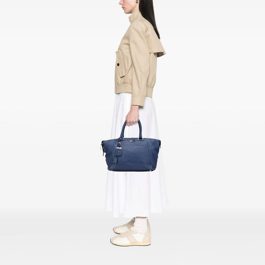Prada Vitello Daino Double Handle Satchel