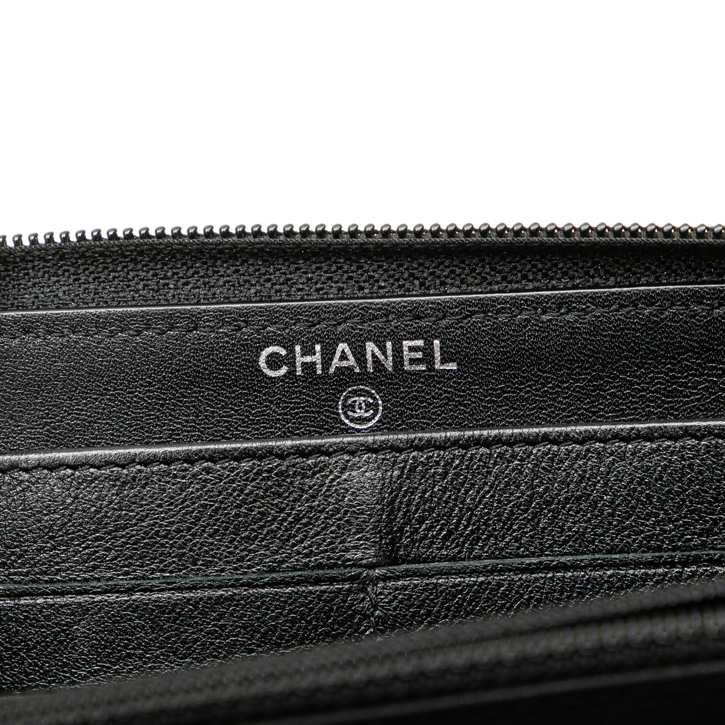 Chanel CC Caviar Zip Around Wallet