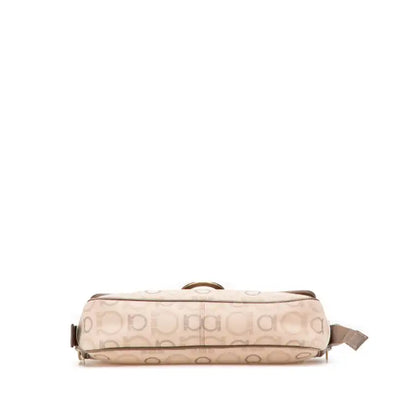 Ferragamo Gancini Canvas Shoulder Bag