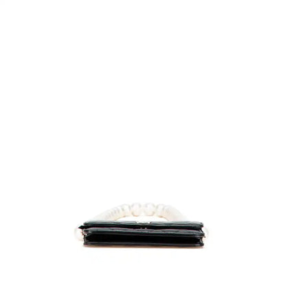 Chanel Quilted Calfskin Maxi Pearls Clutch With Chain