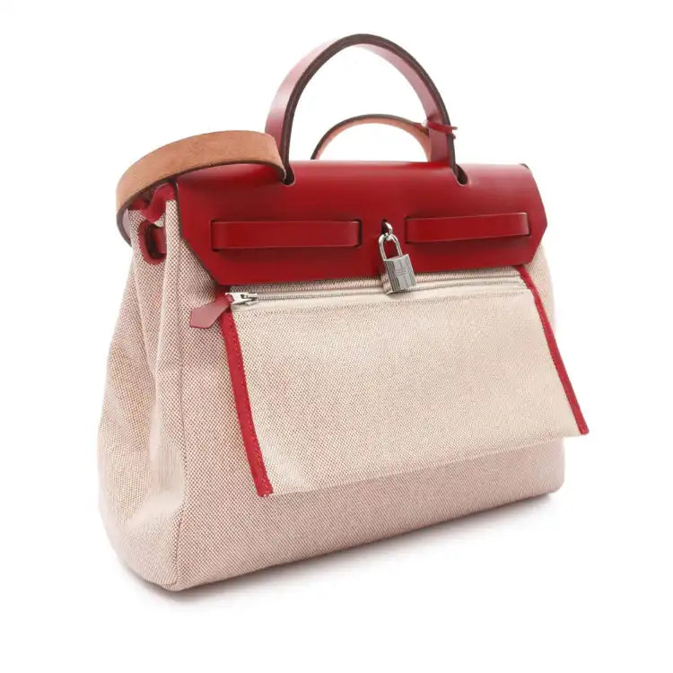 Hermès Toile and Vache Hunter Pegase Pop Herbag Zip 31