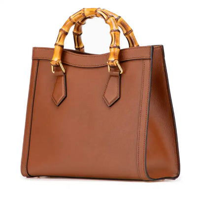 Gucci Small Leather Bamboo Diana Satchel