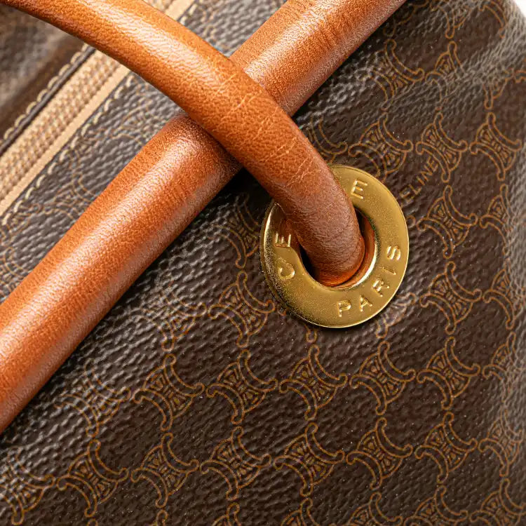 Celine Macadam Coated Canvas Handbag