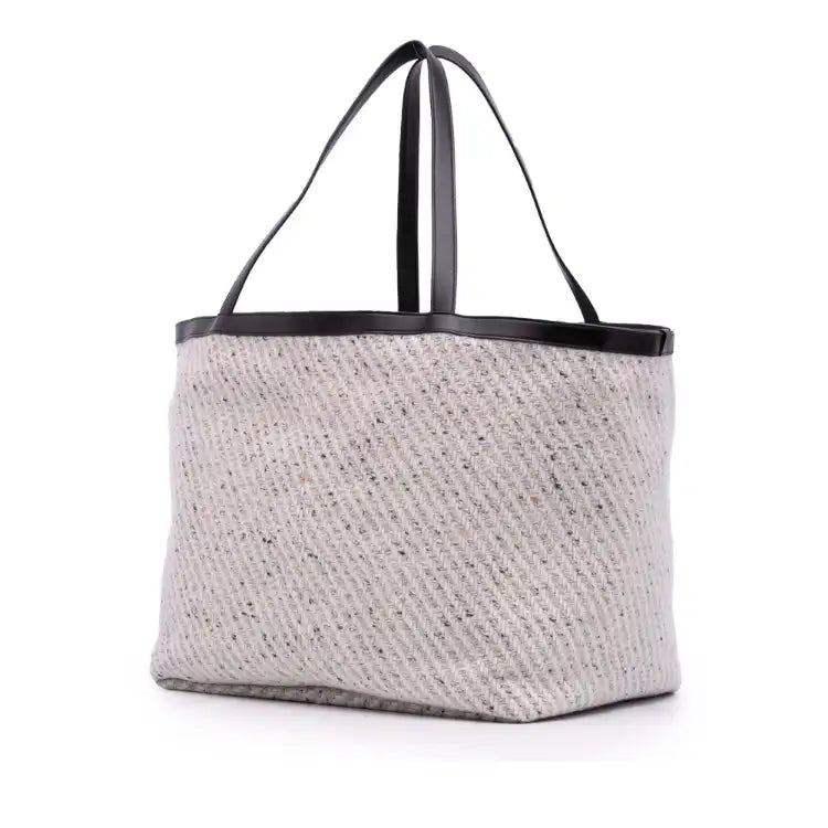 Bottega Veneta Large Wool and Calfskin Flip Flap Tote