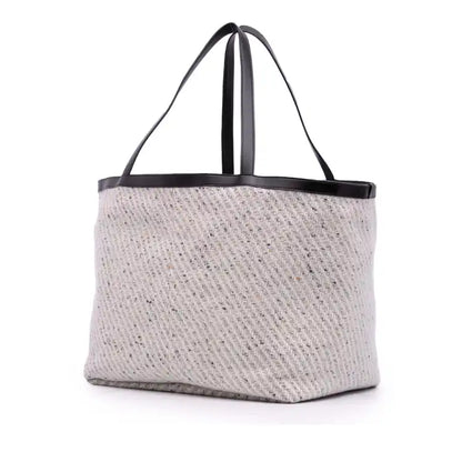 Bottega Veneta Large Wool and Calfskin Flip Flap Tote