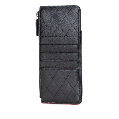 Chanel CC Quilted Caviar Card Holder