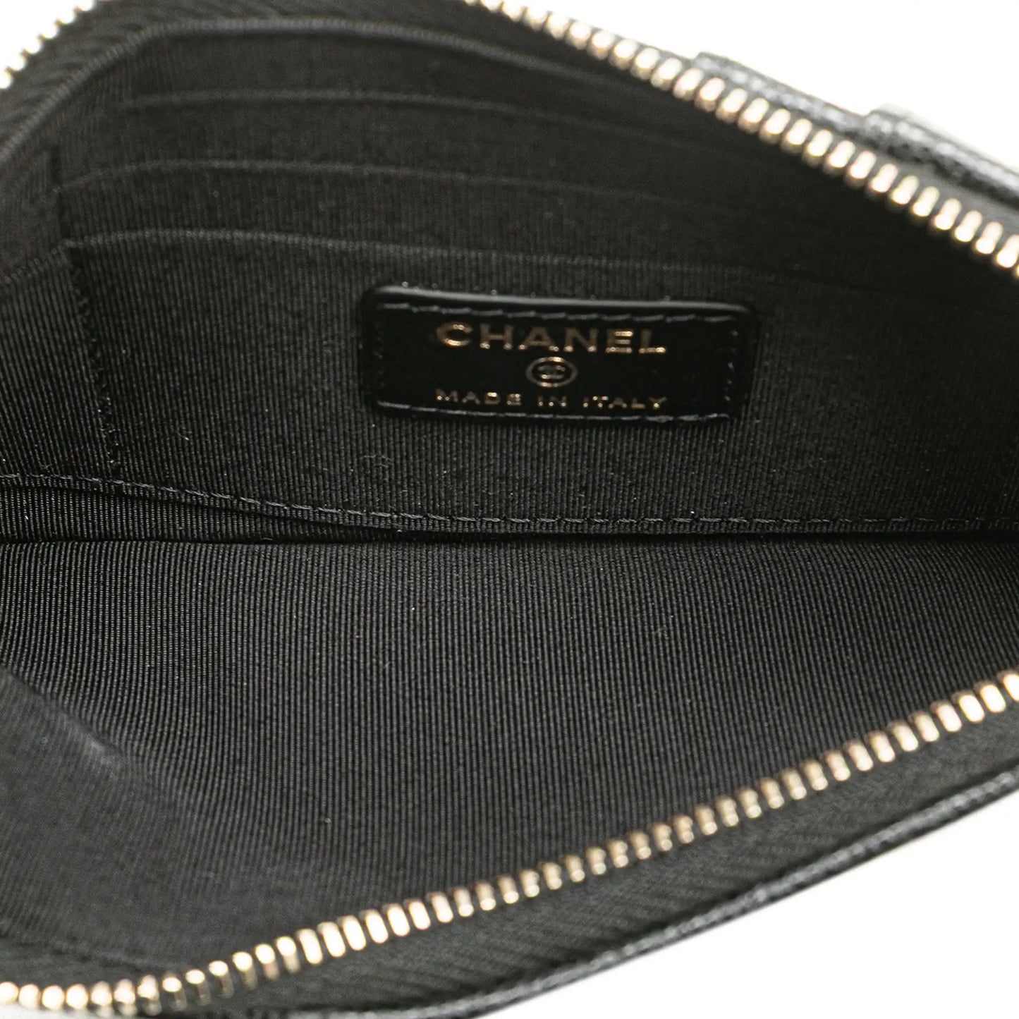 Chanel CC Quilted Caviar Card Holder