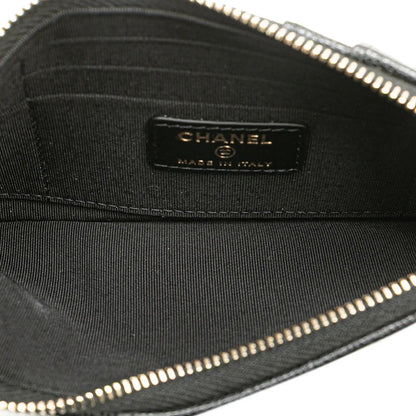 Chanel CC Quilted Caviar Card Holder