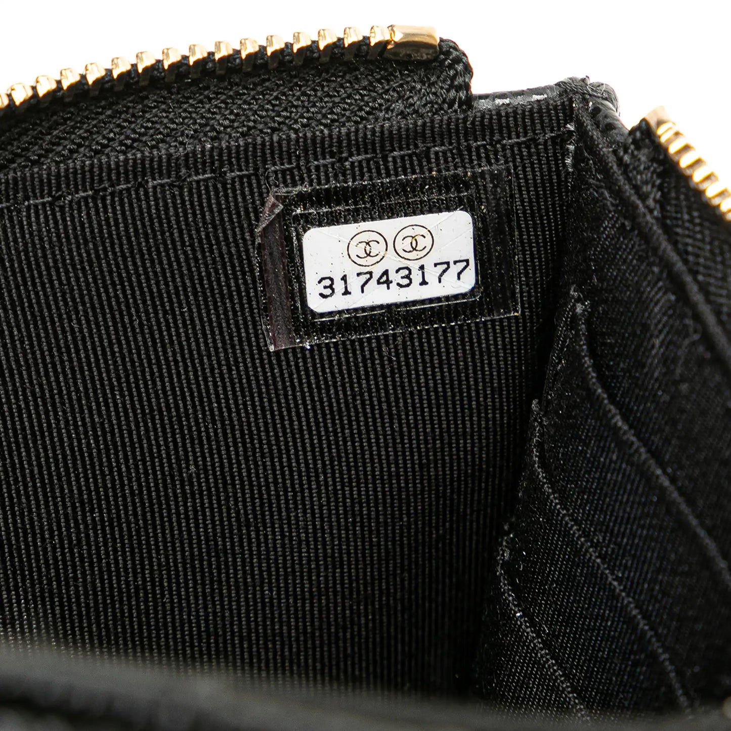 Chanel CC Quilted Caviar Card Holder