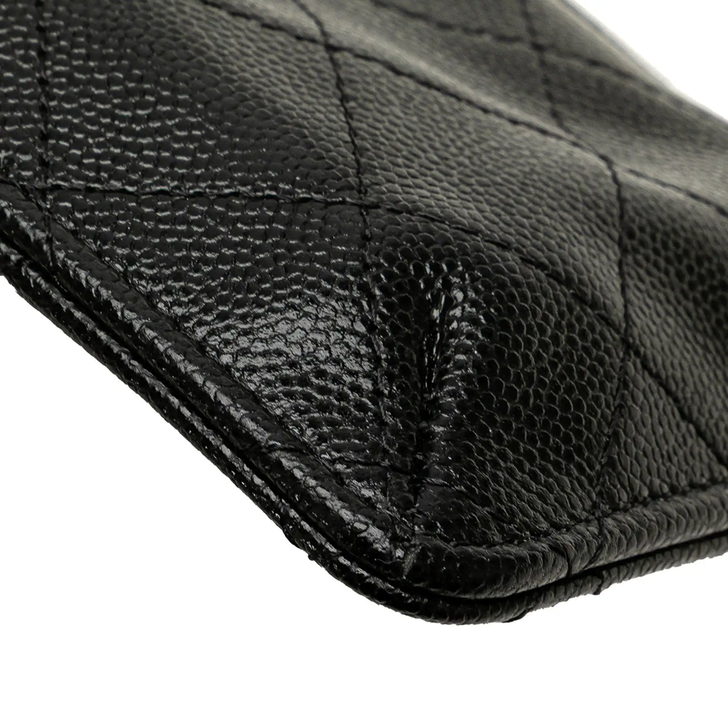 Chanel CC Quilted Caviar Card Holder