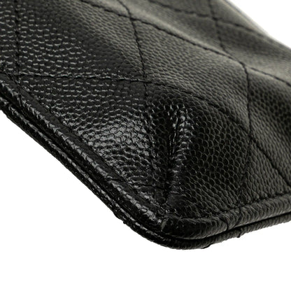 Chanel CC Quilted Caviar Card Holder