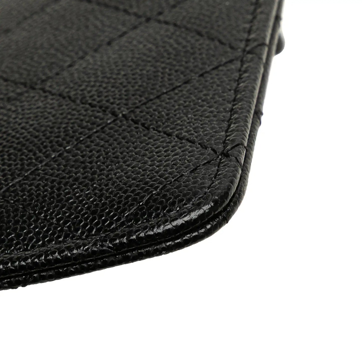 Chanel CC Quilted Caviar Card Holder