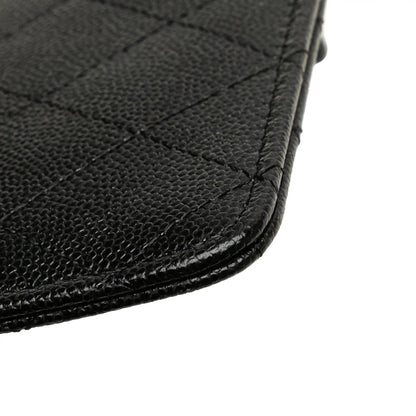 Chanel CC Quilted Caviar Card Holder