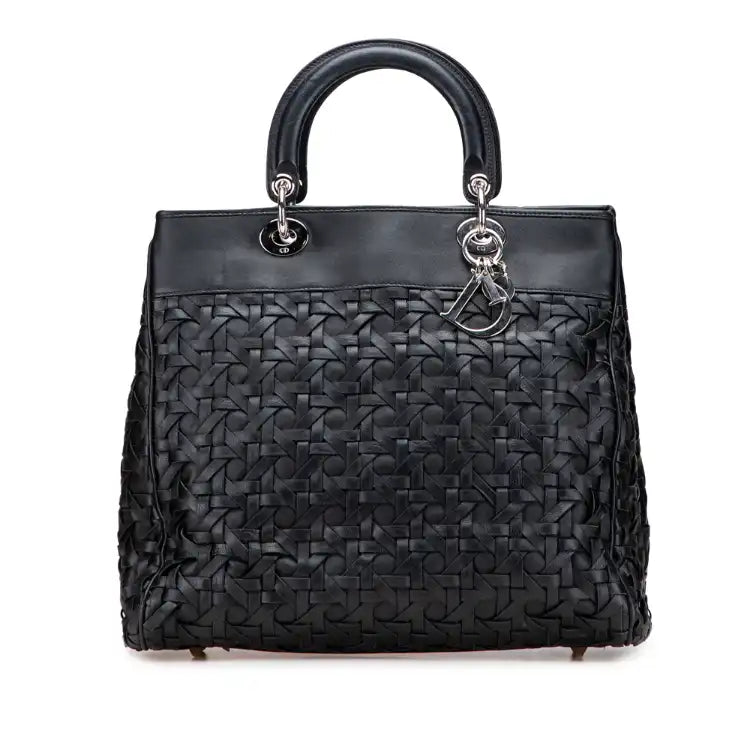 Dior Woven Lambskin Lady Dior Avenue Tote