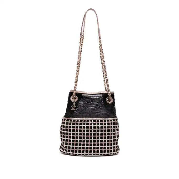 Chanel CC Mesh and Metallic Calfskin Bucket Bag