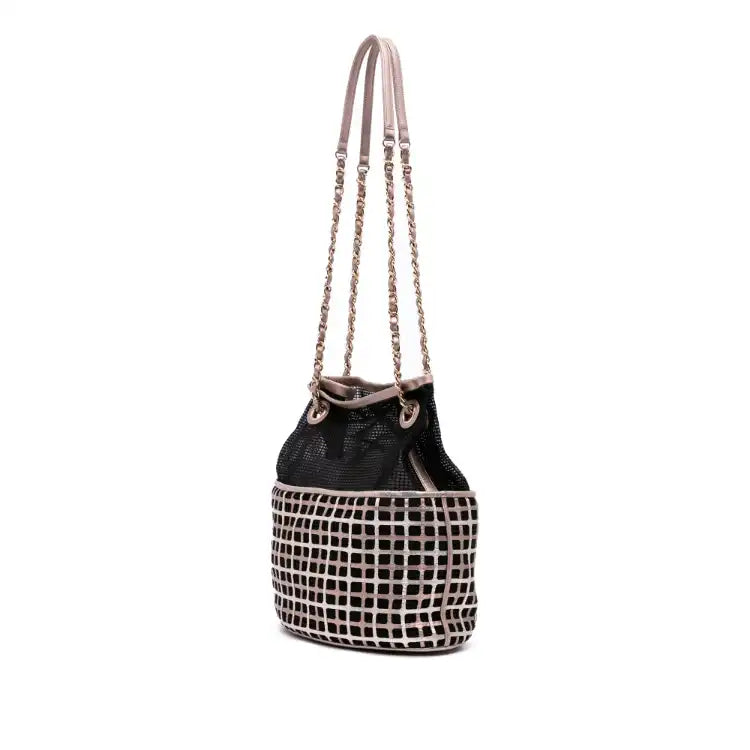 Chanel CC Mesh and Metallic Calfskin Bucket Bag