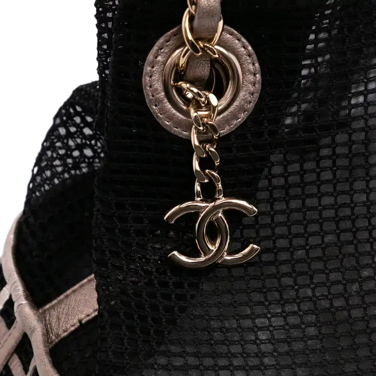 Chanel CC Mesh and Metallic Calfskin Bucket Bag