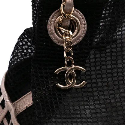 Chanel CC Mesh and Metallic Calfskin Bucket Bag