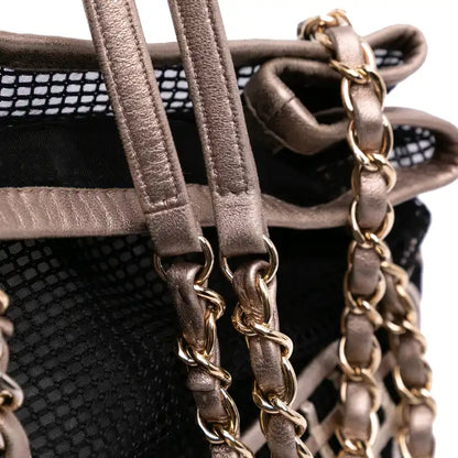 Chanel CC Mesh and Metallic Calfskin Bucket Bag