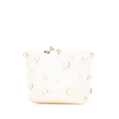 Chanel Mini Quilted Lambskin About Pearls Drawstring Bucket Bag