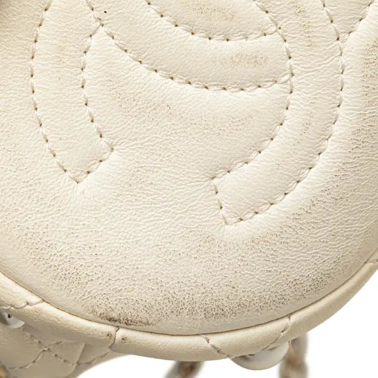 Chanel Mini Quilted Lambskin About Pearls Drawstring Bucket Bag
